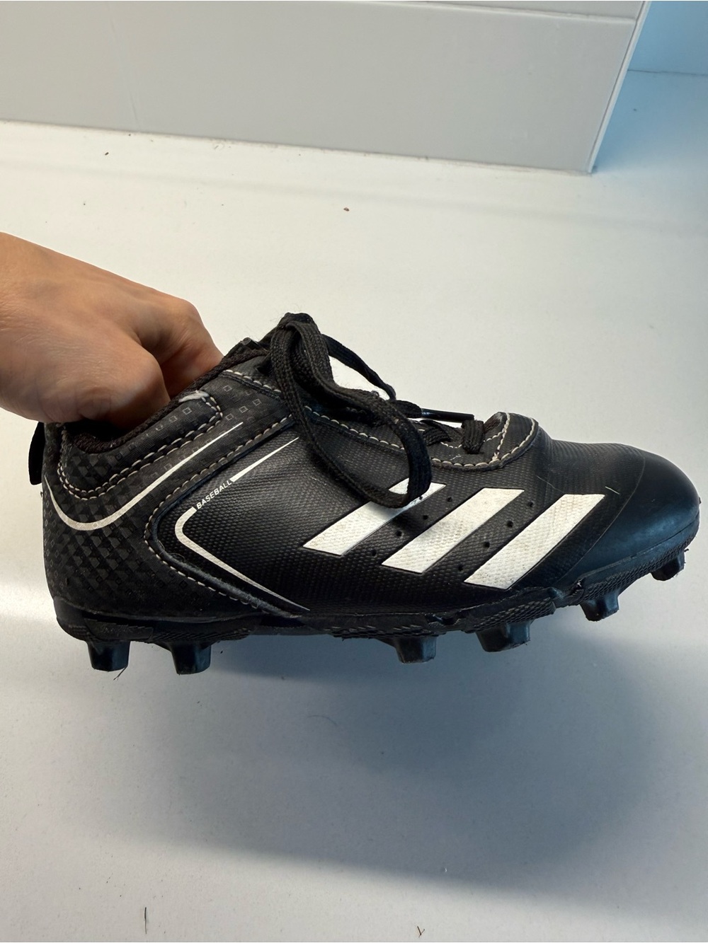adidas Kids Black and White Soccer Cleats